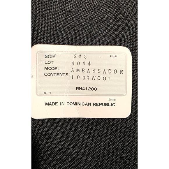 Lucasini‎ Vintage Jacket Blazer Wool 43/37 Black Tuxedo NWT - Picture 4 of 7